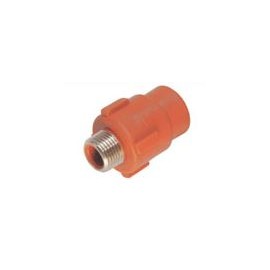 ADAPTADOR T HEMBRA POLIPROPILENO C/INS METALICO ROJO