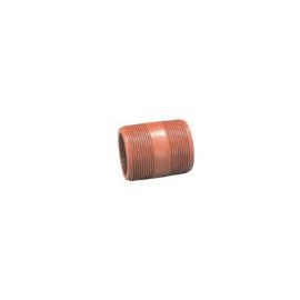 ADAPTADOR T MACHO POLIPROPILENO C/INST METALICO ROJO