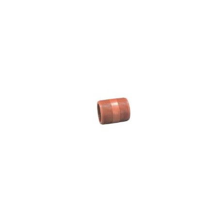 ADAPTADOR T MACHO POLIPROPILENO C/INST METALICO ROJO