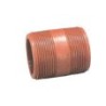 ADAPTADOR T MACHO POLIPROPILENO C/INST METALICO ROJO