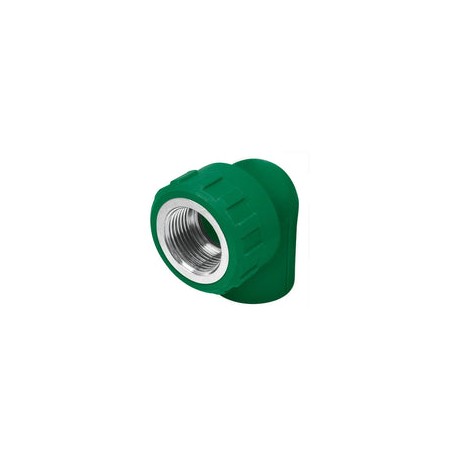 CODO 90 CON ROSCA POLIPROPILENO FUSION VERDE