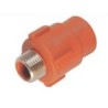 ADAPTADOR T HEMBRA POLIPROPILENO C/INS METALICO ROJO