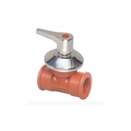 LLAVE ESFERICA 1/2 POLIPROPILENO ROJO