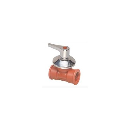 LLAVE ESFERICA 1/2 POLIPROPILENO ROJO